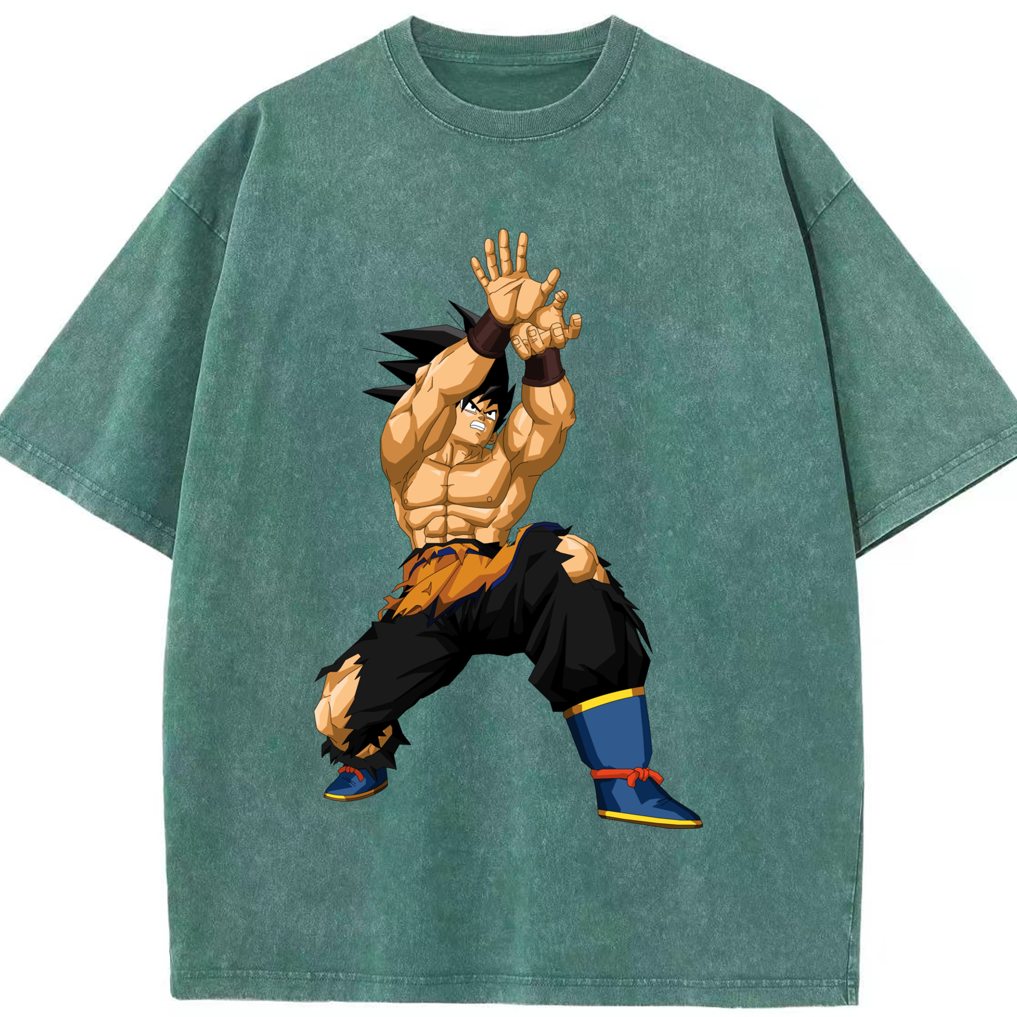 ドラゴンボール 孫悟空（そん ごくう）Son Goku カカロット DRAGON BALL Kakarotto 綿100% ヴィンテージ風 半袖Tシャツ（フロントプリント）